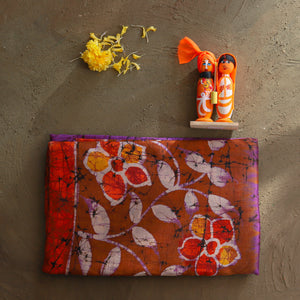 Handwoven Bengal Hand Batik Silk Saree
