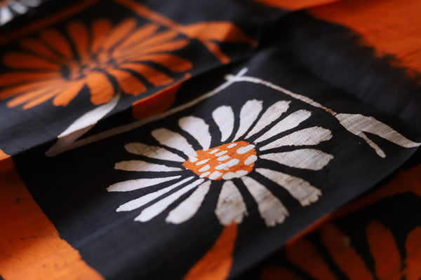 Handwoven Bengal Hand Batik Silk Saree
