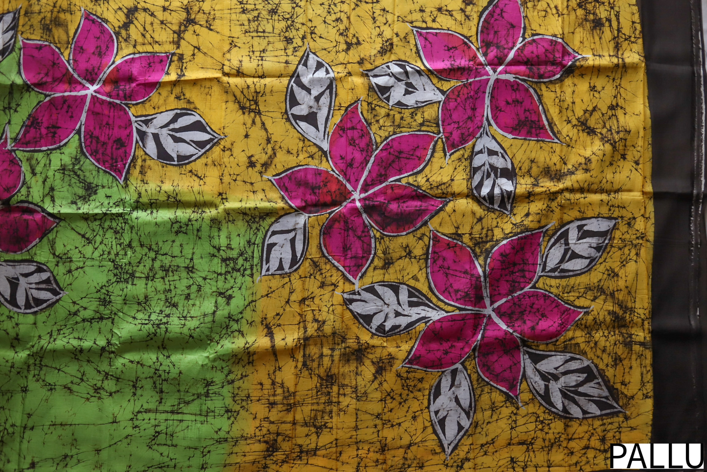 Handwoven Bengal Hand Batik Silk Saree
