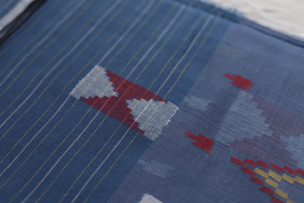 Bengal's Handwoven Cotton Fabric/ Yardage in Jamdani design