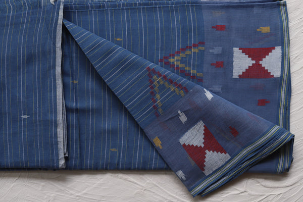 Bengal's Handwoven Cotton Fabric/ Yardage in Jamdani design