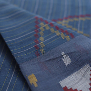 Bengal's Handwoven Cotton Fabric/ Yardage in Jamdani design