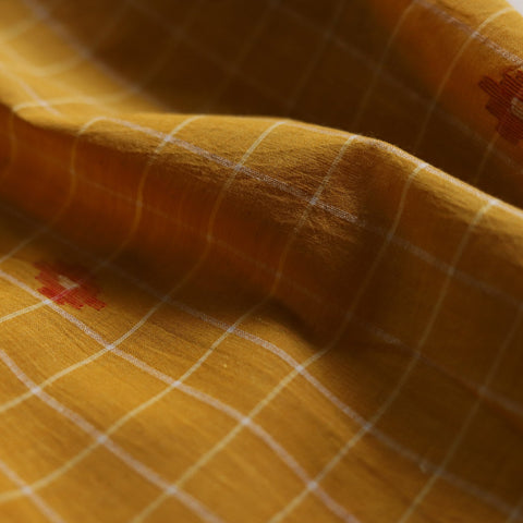 Bengal's Handwoven Cotton Fabric/ Yardage in Jamdani design