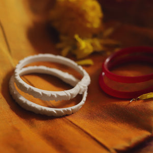 Handcarved Shakha Pola Bangle Pair (2.6 Inch)