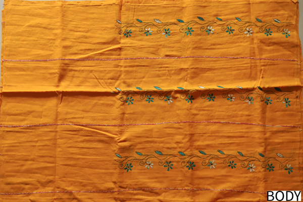 Bengal Handwoven Khesh Kantha Saree