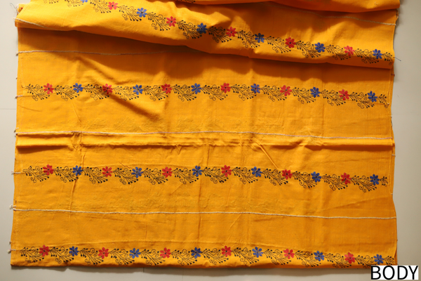 Bengal Handwoven Khesh Kantha Saree