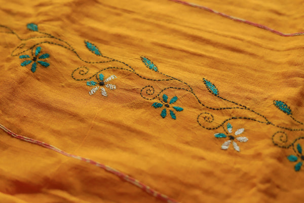 Bengal Handwoven Khesh Kantha Saree