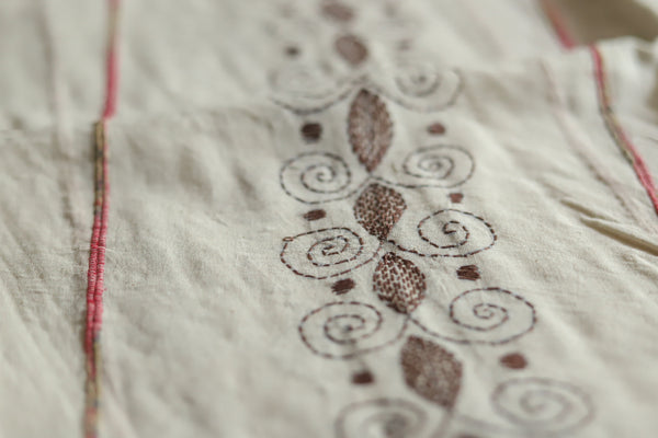 Bengal Handwoven Khesh Kantha Saree