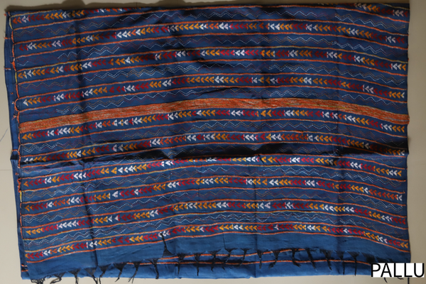 Bengal Handwoven Khesh Kantha Saree