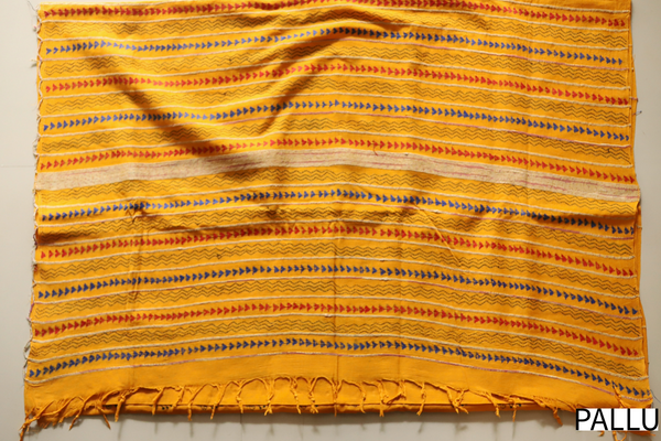 Bengal Handwoven Khesh Kantha Saree