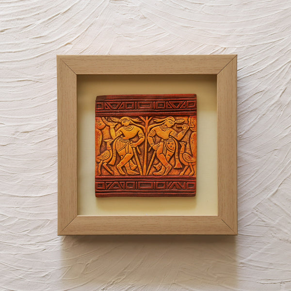 Bengal Handmade Clay Jamini Roy Wall Hanging Frame