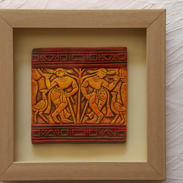 Bengal Handmade Clay Jamini Roy Wall Hanging Frame