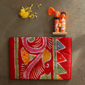 Handwoven Bengal Hand Batik Silk Saree