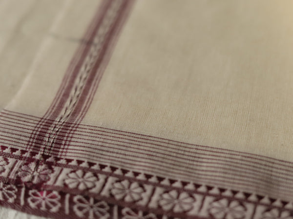 Bengal Handwoven Tangail Dhoti (Dhuti)