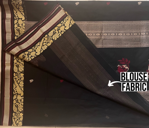 Handwoven Bengal Tant Saree (Tangail Saree)