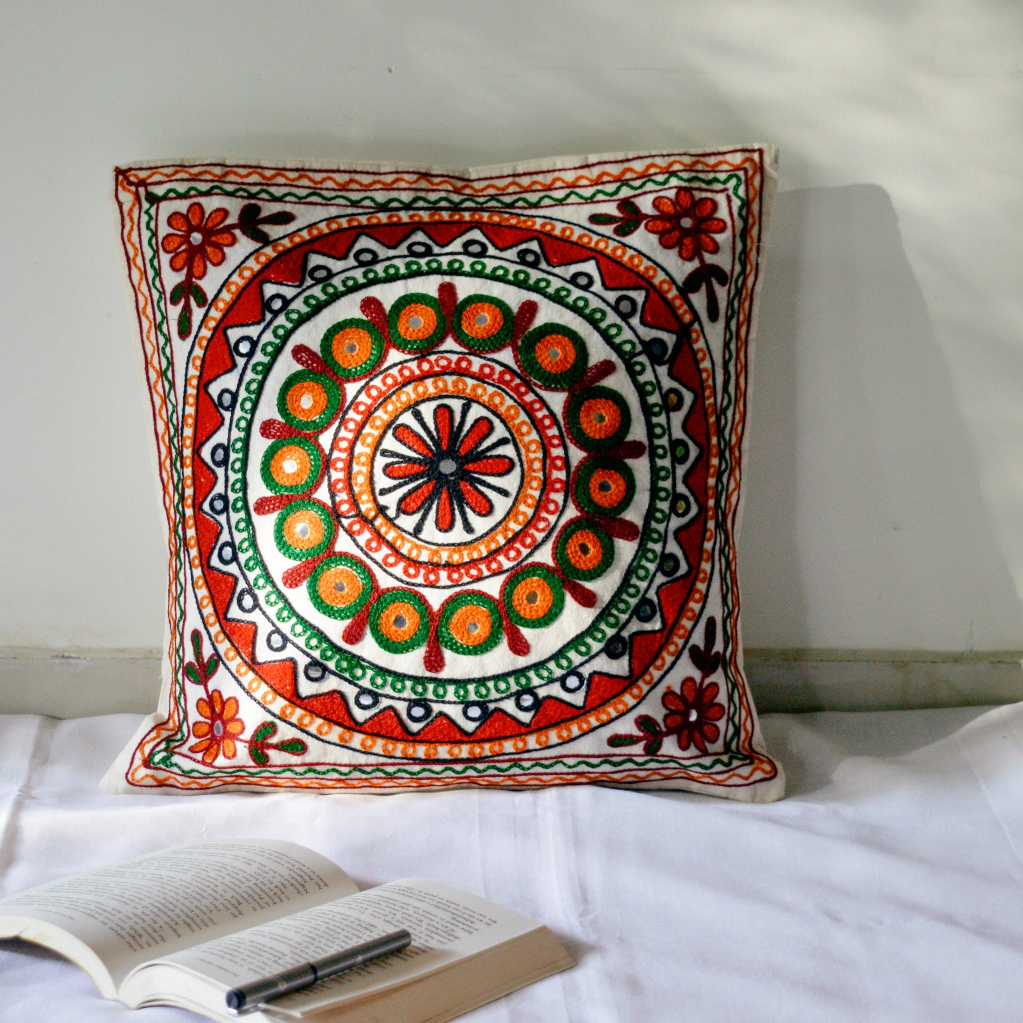 Embroidered cushions hotsell