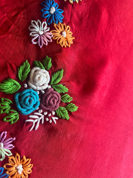 Hand-Embroidered Blouse Fabric