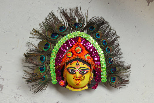 Handmade (Mukhauta) Chhau Mask - Durga Goddess