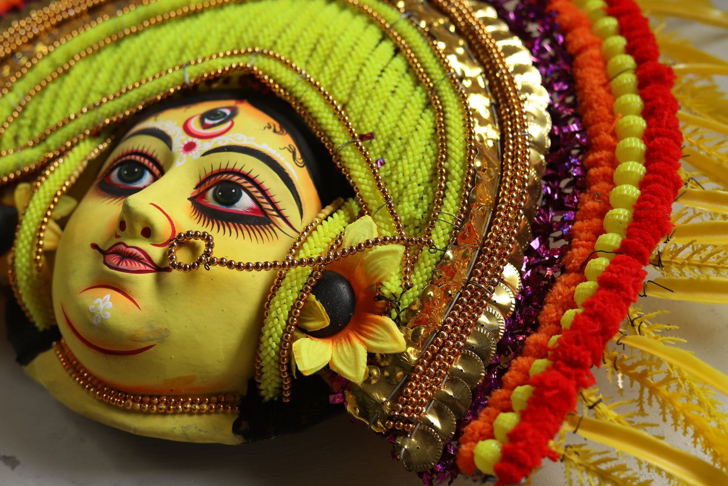Handmade (Mukhauta) Chhau Mask - Durga Goddess