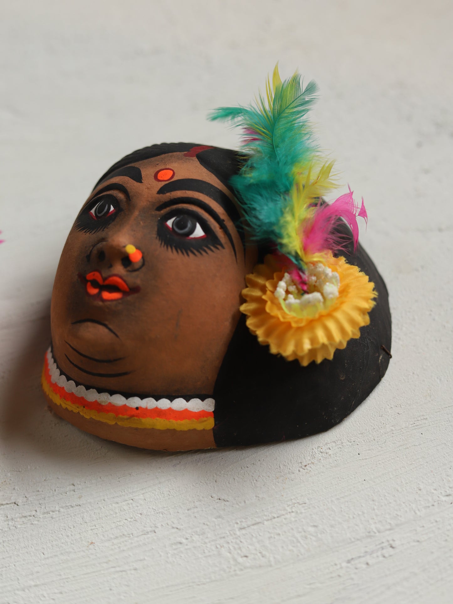 Handmade (Mukhauta) Chhau Mask - Bengal Tribal Couple