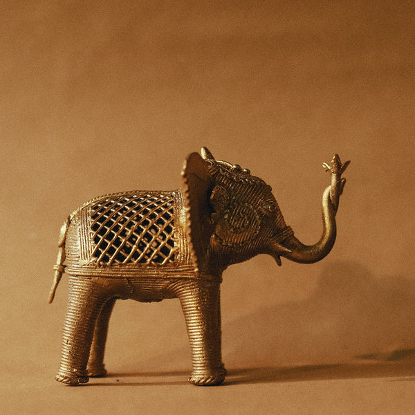 Handmade Dokra Elephant Miniature