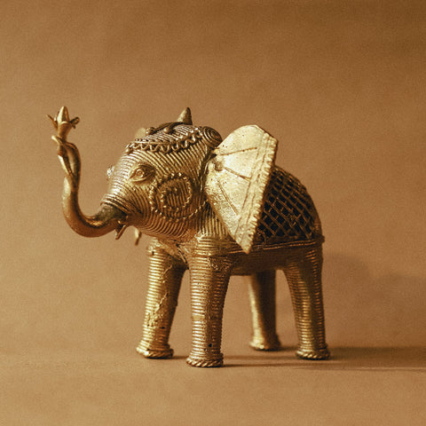 Handmade Dokra Elephant Miniature