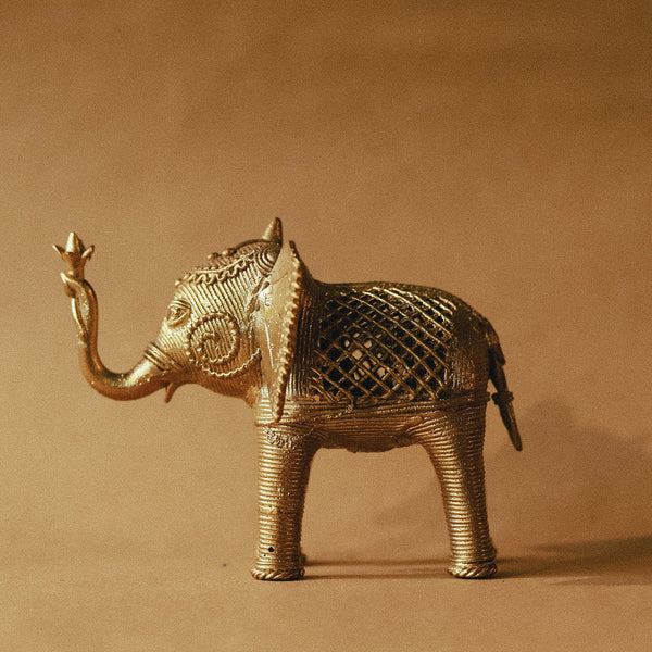 Handmade Dokra Elephant Miniature