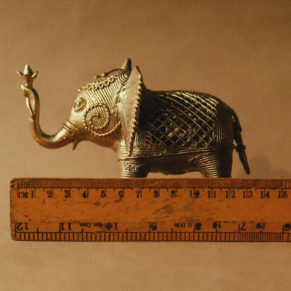 Handmade Dokra Elephant Miniature