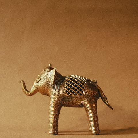 Handmade Dokra Elephant Miniature