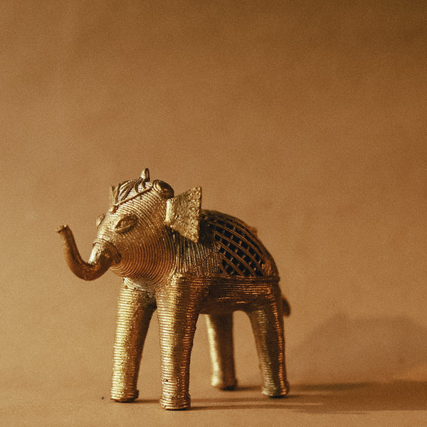 Handmade Dokra Elephant Miniature