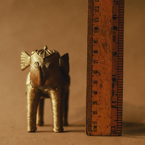 Handmade Dokra Elephant Miniature