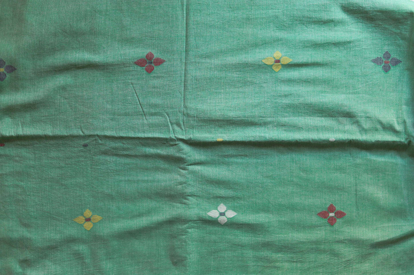 Bengal's Handwoven Cotton Fabric/ Yardage in Jamdani design