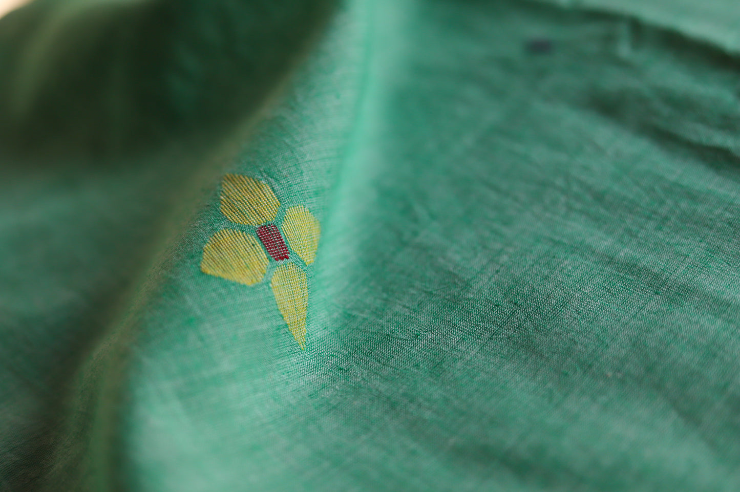 Bengal's Handwoven Cotton Fabric/ Yardage in Jamdani design