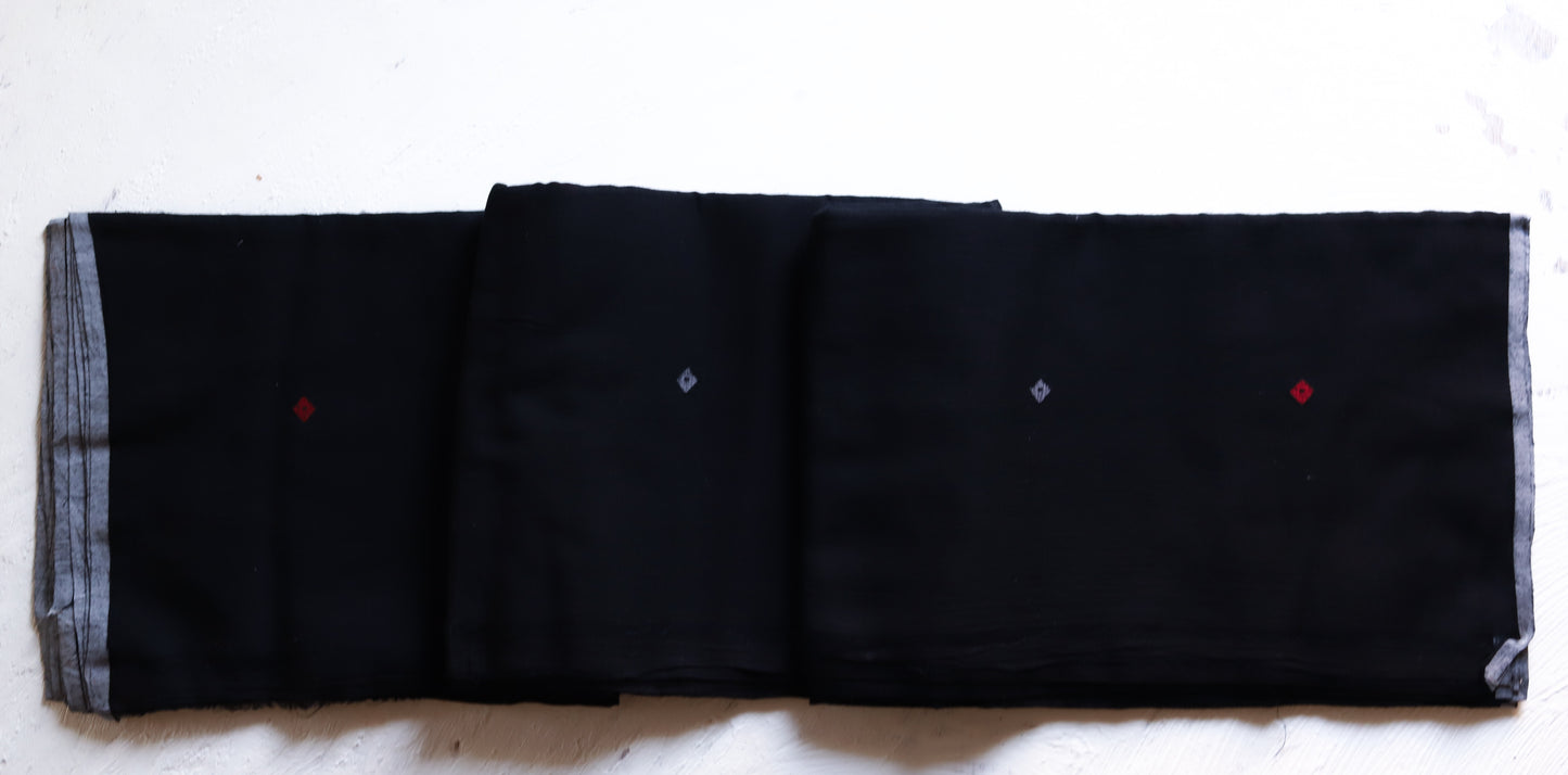 Bengal's Handwoven Cotton Fabric/ Yardage in Jamdani design