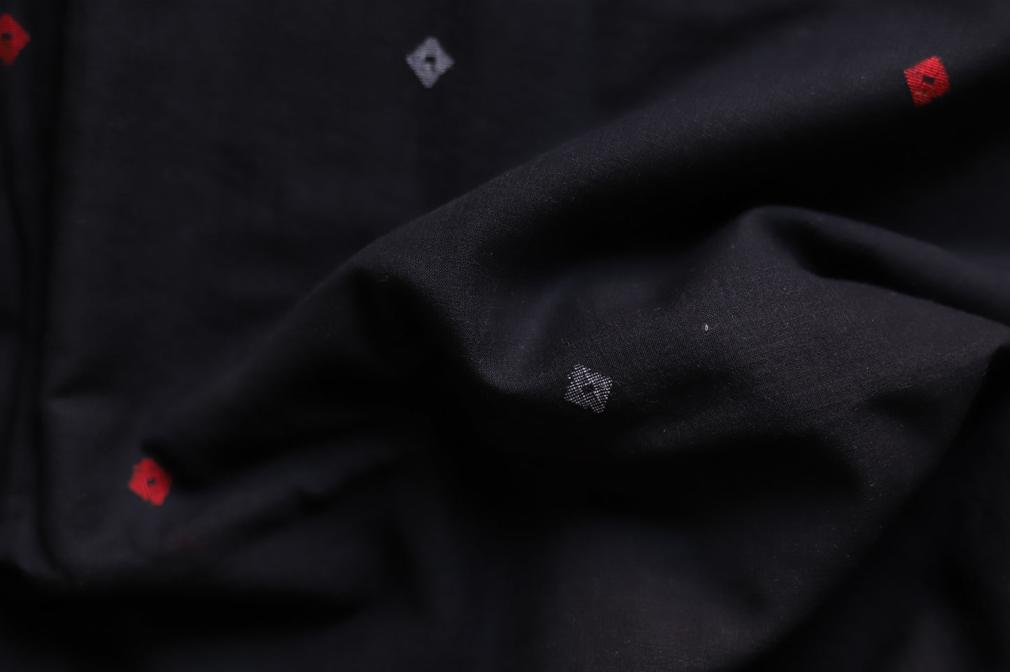 Bengal's Handwoven Cotton Fabric/ Yardage in Jamdani design