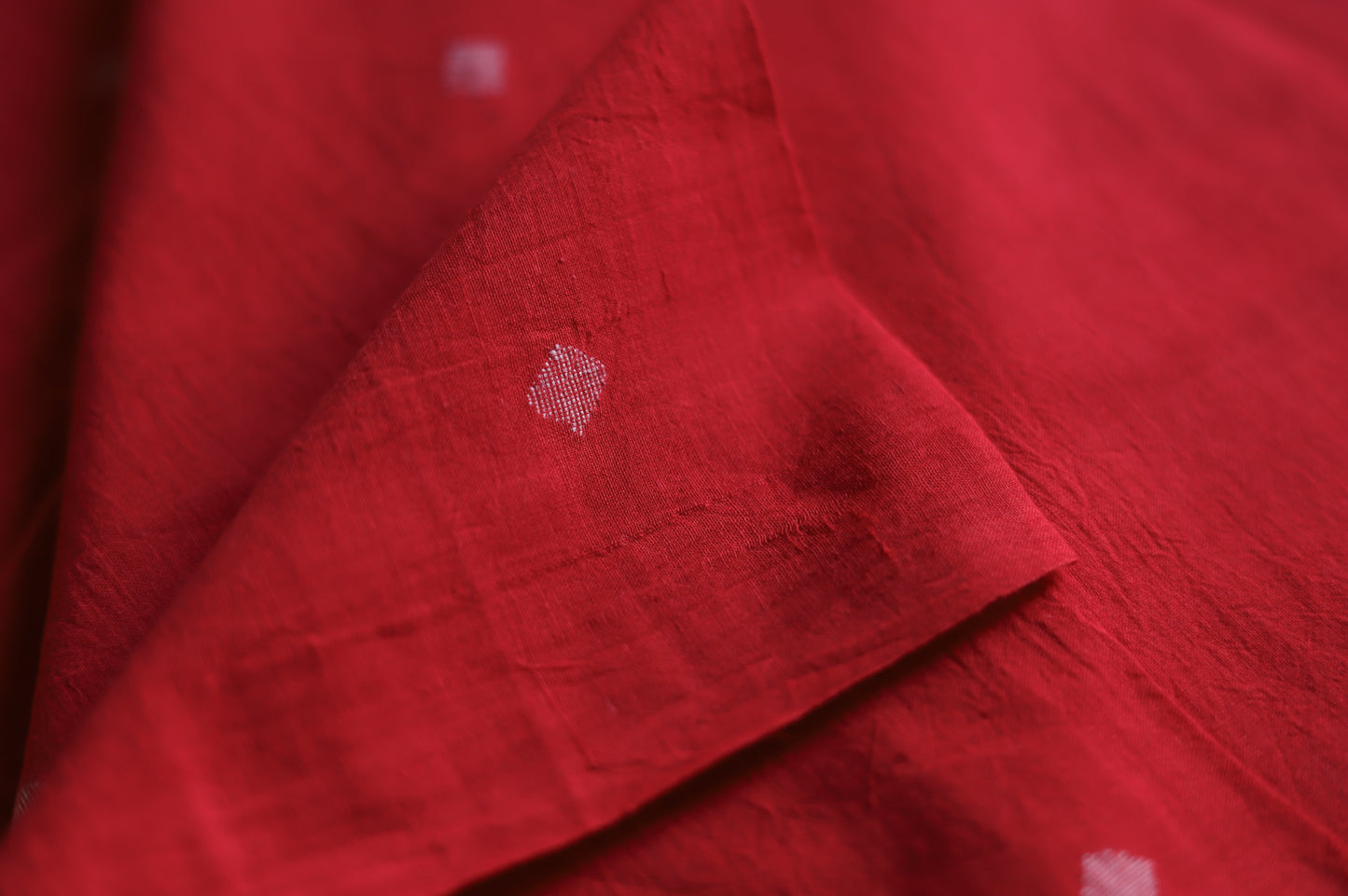 Bengal's Handwoven Cotton Fabric/ Yardage in Jamdani design