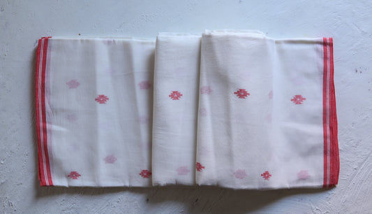 Bengal's Handwoven Cotton Fabric/ Yardage in Jamdani design