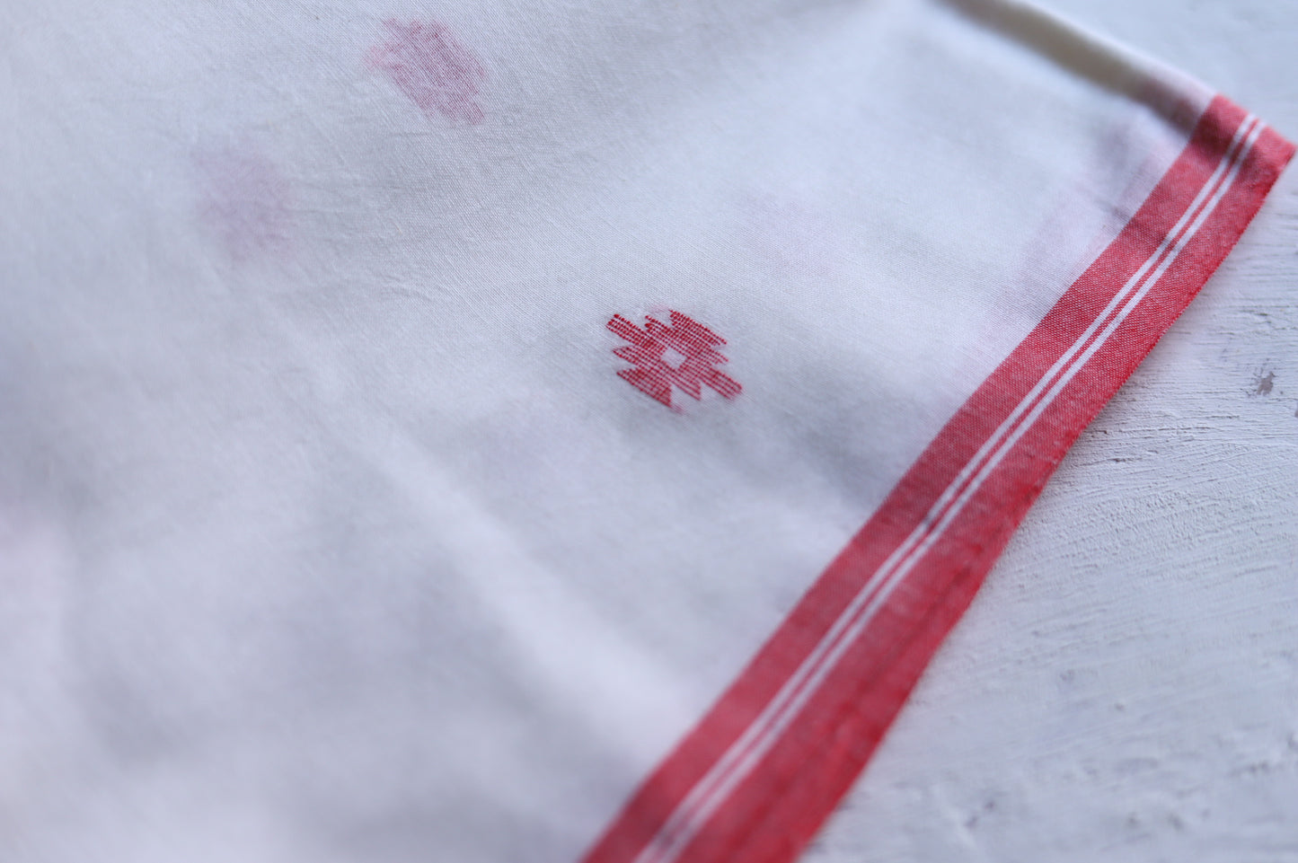 Bengal's Handwoven Cotton Fabric/ Yardage in Jamdani design