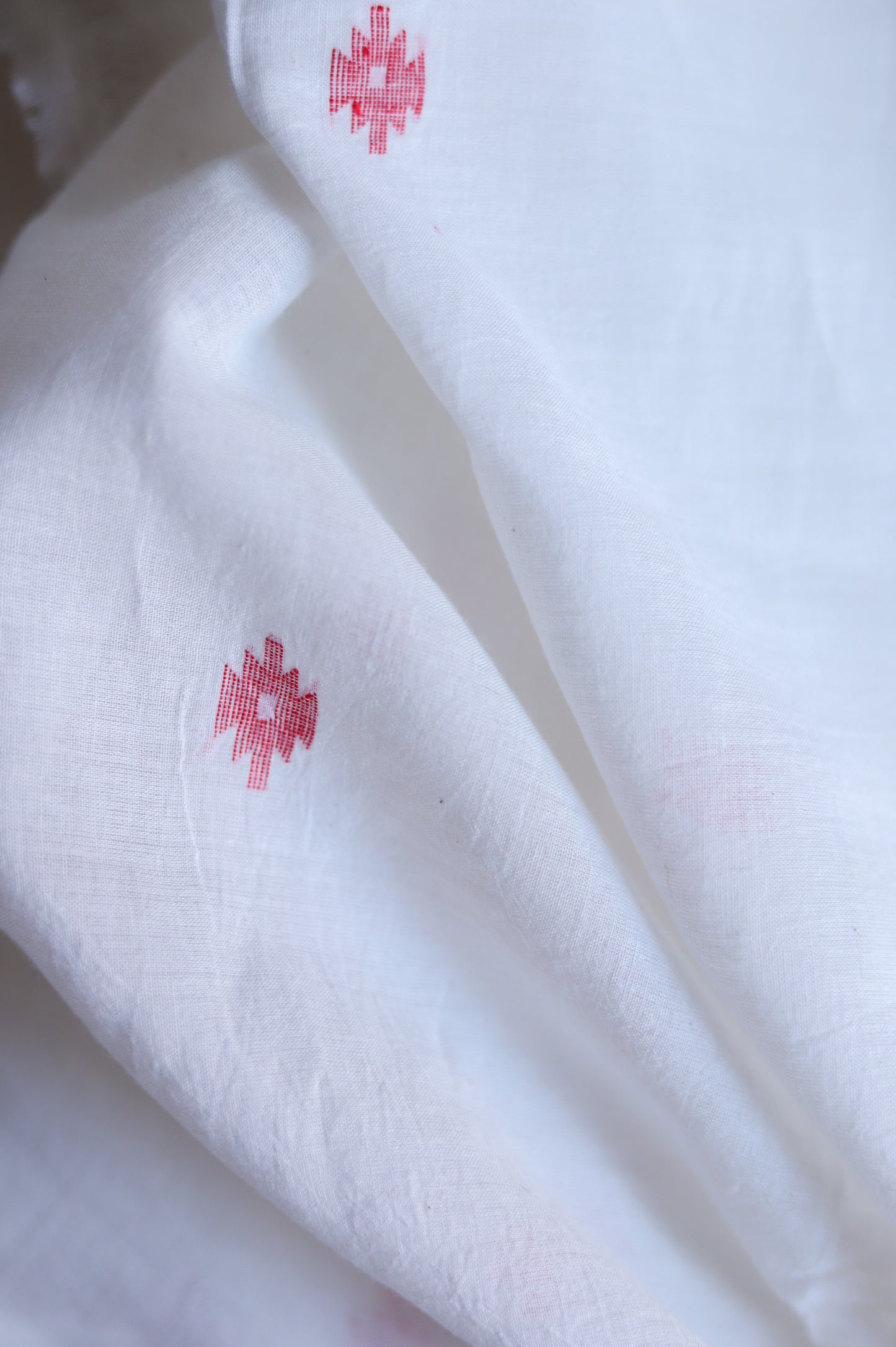 Bengal's Handwoven Cotton Fabric/ Yardage in Jamdani design