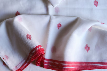 Bengal's Handwoven Cotton Fabric/ Yardage in Jamdani design