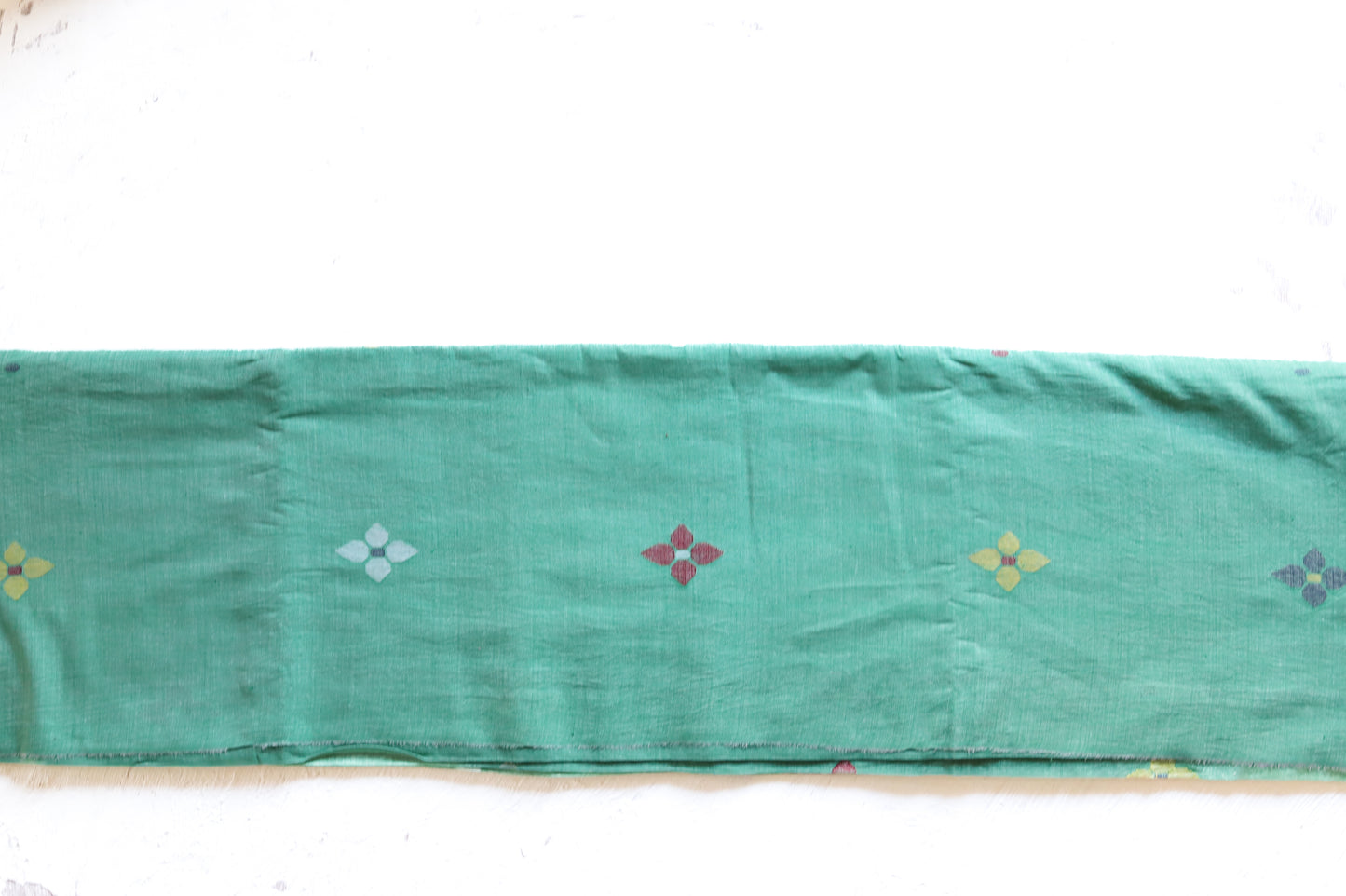 Bengal's Handwoven Cotton Fabric/ Yardage in Jamdani design