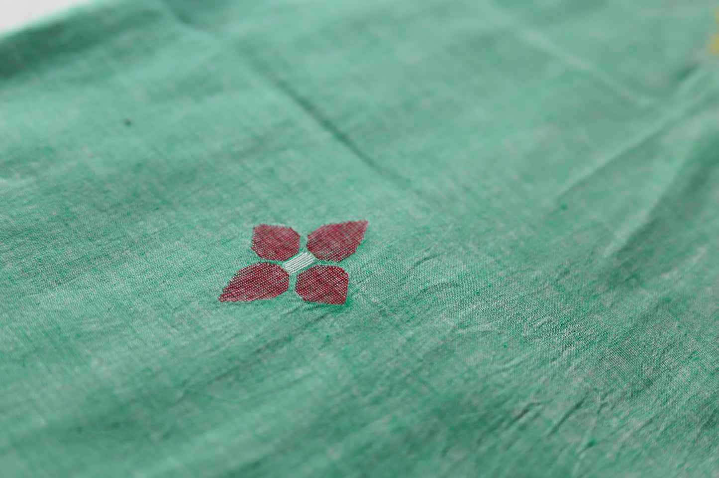 Bengal's Handwoven Cotton Fabric/ Yardage in Jamdani design