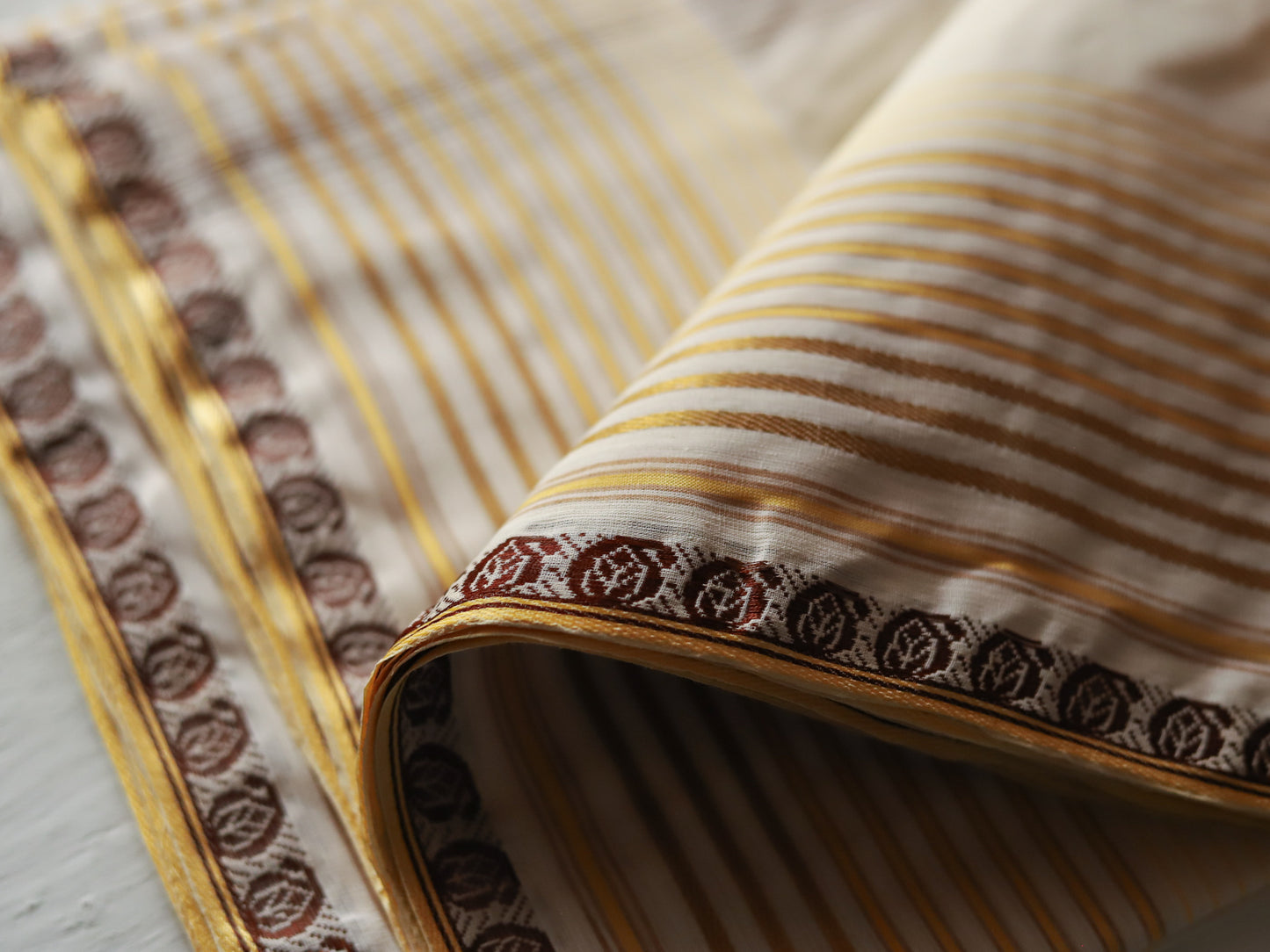 Bengal Handwoven Tangail Dhoti (Dhuti)
