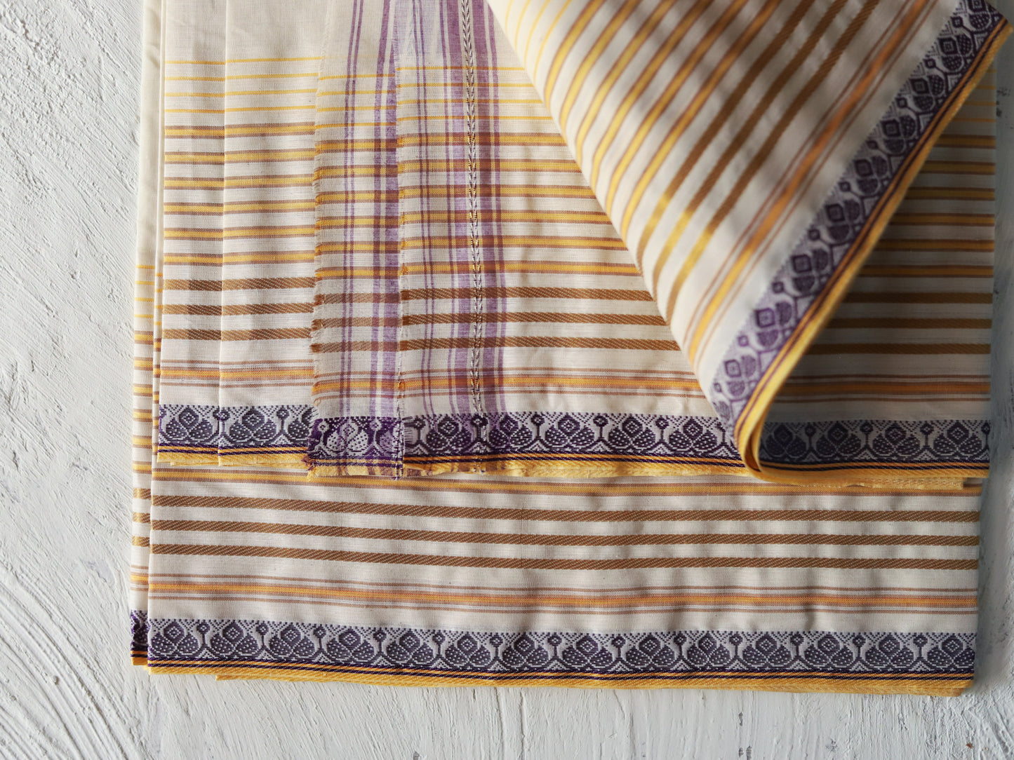 Bengal Handwoven Tangail Dhoti (Dhuti)