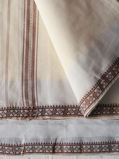 Bengal Handwoven Tangail Dhoti (Dhuti)