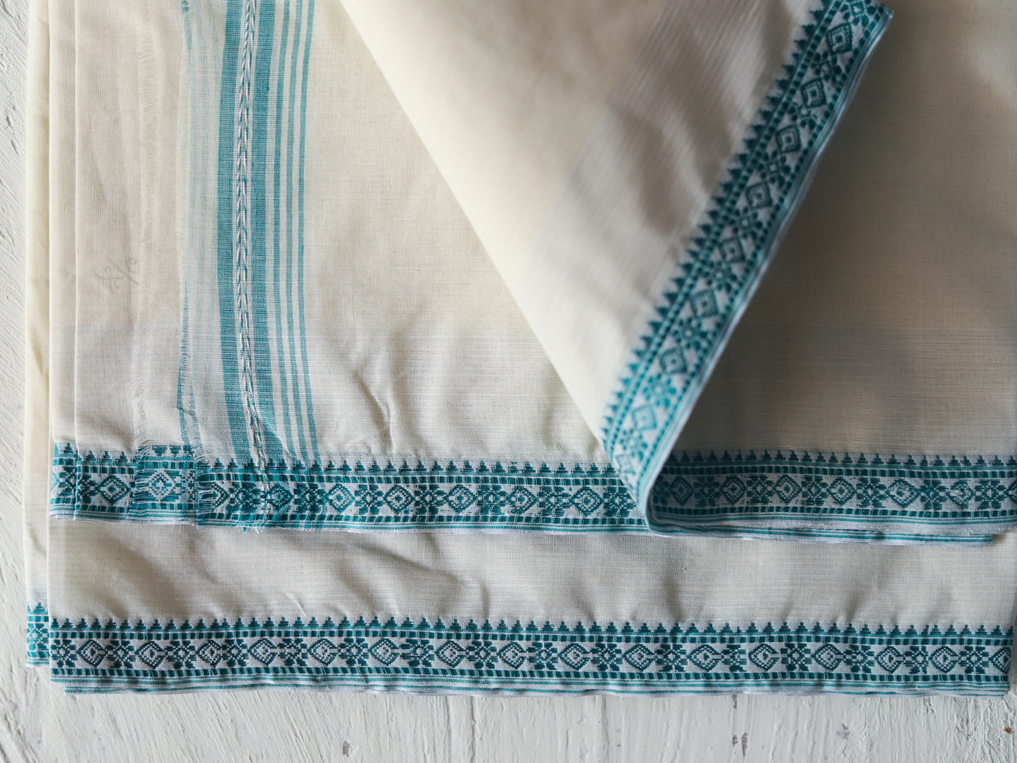 Bengal Handwoven Tangail Dhoti (Dhuti)