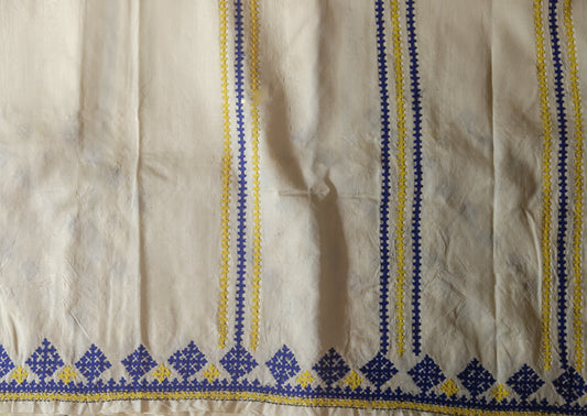 Bengal Hand Embroidery Kantha Stitch Silk Saree