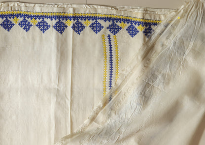 Bengal Hand Embroidery Kantha Stitch Silk Saree