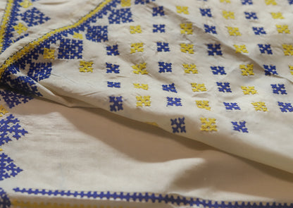 Bengal Hand Embroidery Kantha Stitch Silk Saree