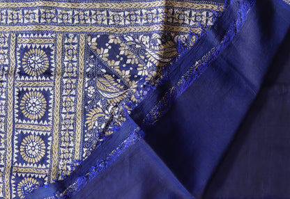 Bengal Hand Embroidery Kantha Stitch Silk Saree